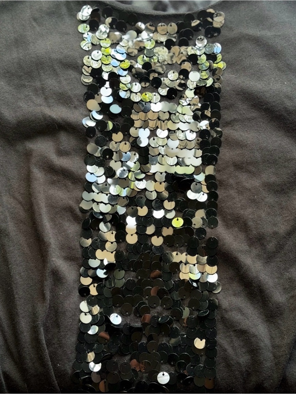 J.Crew Heirloom Black Sequin Panel Tank Top Silk Lined Dressy Blouse Small - Picture 5 of 8